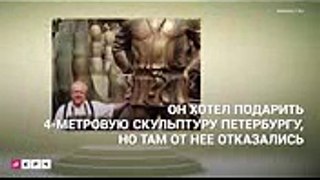 Путин с копытами и крыльями 12  памятников президенту