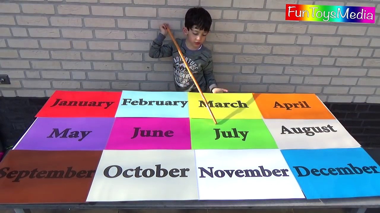 Learn Months of the Year for Children and Toddlers and Learn Colors for Kids Educational Video-XH5Xui0UJUM