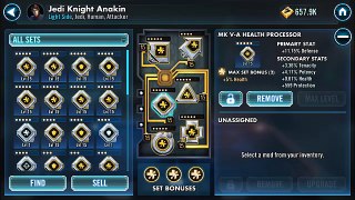 Star Wars Galaxy of Heroes Jedi Knight Anakin Charer and Mod Review Worth the farm?!?