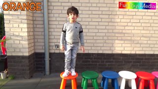 Play Outside and Learn Colors with Stools for Children and Toddlers Outdoor Family Fun Activity-FNHfYyjzdNA