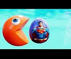 Learn Colors with ♥ Kinder Surprise Eggs ♥ and Pacman in 3D Cartoon Animation for Kids and Babies