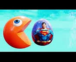 Learn Colors with ♥ Kinder Surprise Eggs ♥ and Pacman in 3D Cartoon Animation for Kids and Babies