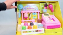 Cash Register Ice Cream Shop Market Pororo Play Doh Toy Surprise Eggs Toys