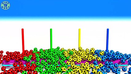 Learn Colors For Kids Children With Soccer Balls Lollipops