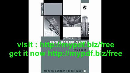 Special Inorganic Cements (Modern Concrete Technology)