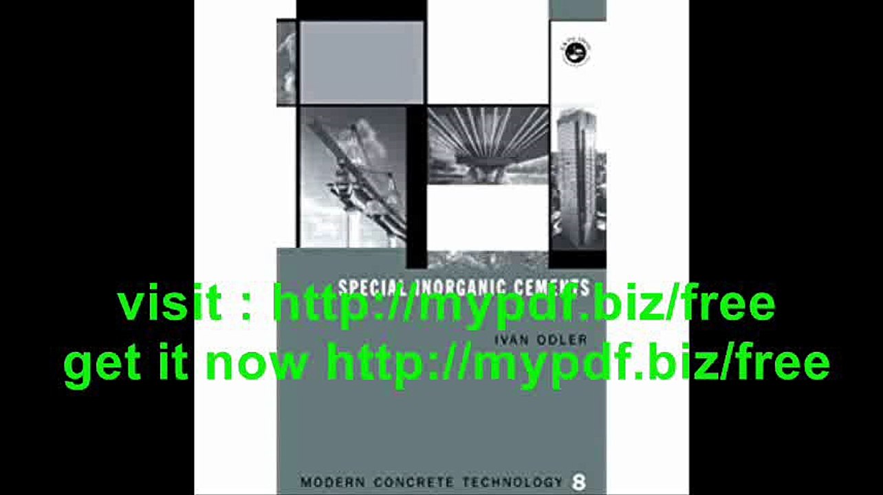 Special Inorganic Cements (Modern Concrete Technology)