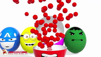 Colors for Children to Learn With Surprise Eggs Lollipop - Learning Colours For Kids