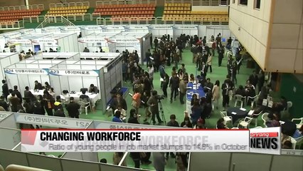 Ratio of young people in job market slumps to 14.6% in October