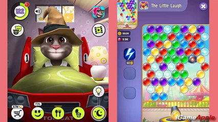 Talking Tom Bubble Shooter VS My Talking Tom iPad Makeover Gameplay HD