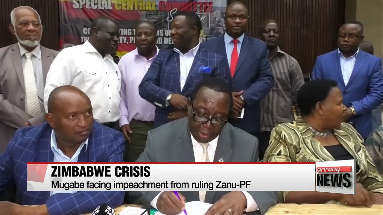 Mugabe facing impeachment from ruling Zanu-PF