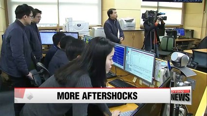 Download Video: Tremors of over M 2.0 hit Pohang Tuesday morning; 61 aftershocks in total