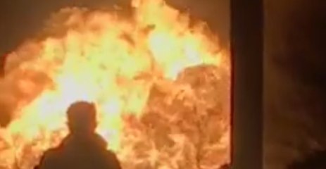 Download Video: Gas Line Fire Lights Up Sky Over Auburn Hills, Michigan