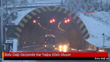 Bolu Dağı Geçişinde Kar Yağışı Etkili Oluyor