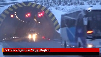 Bolu'da Yoğun Kar Yağışı Başladı