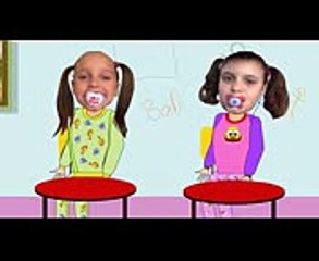 Bad Baby School Lunch Food Fight Victoria Annabelle Toy Freaks Hidden Egg Bad Baby In Cartoon