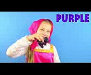 Funny Kids Masha with Tantrum and Crying for Lollipops Little Babies Learn Colors with Finger Family
