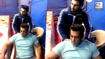 Ranveer Singh Gives Salman Khan A Back Massage On The Sets Of Race 3