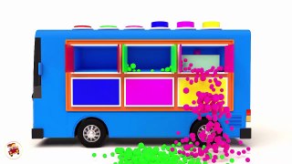 Learn Colors With Ice Cream Kid Bus for Kids Children Toddlers - Learning Videos For Kids