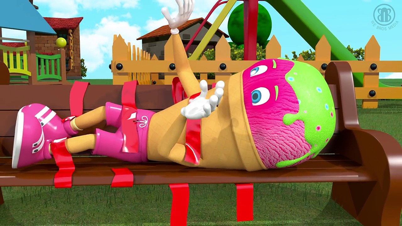 Funny Baby & Ice cream man Playing with TAPE - Cartoon animation for Children