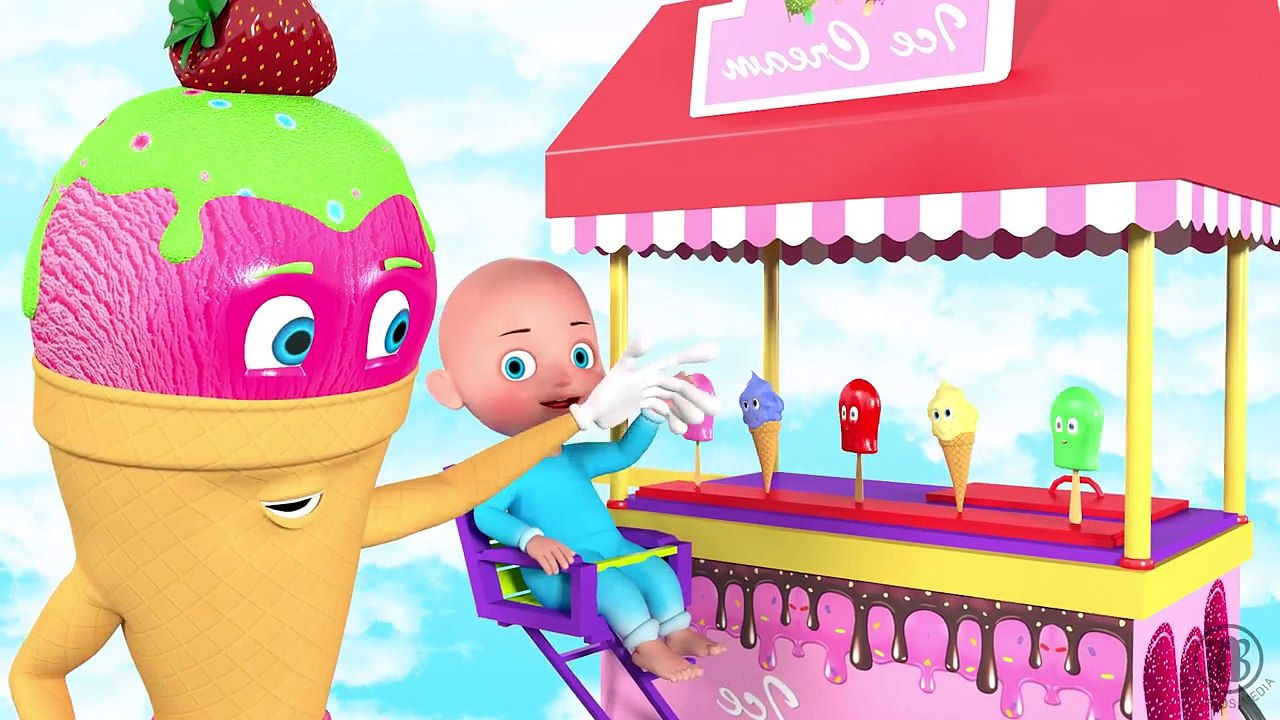 Funny Baby Play with GUMBALLS & ICE CREAM - Learn Colors with Funny Baby