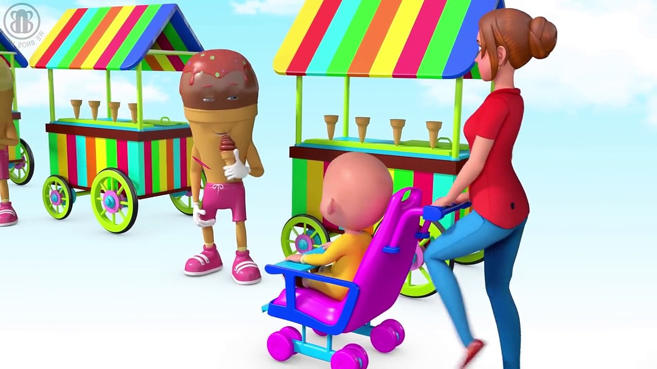 Funny Baby with tantrum Crying for Ice cream to Eat - Cartoon for Kids
