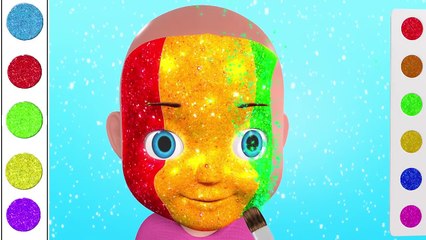 Learn Colors for Children with Baby Face Painting - 3D animation for children