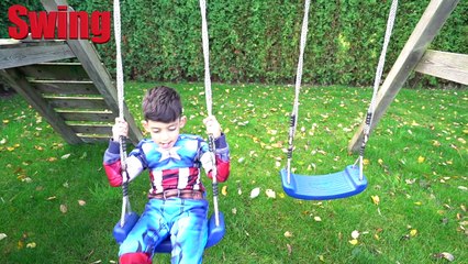 Learn English with Toys and Furniture for Children w_ Captain America Fun Kids Home Play Activity-RhMpSTtwhgQ