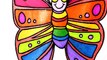 Coloring Pages Butterfly l Insect Drawing Pages To Color For Kids l Learn Rainbow Colors Videos