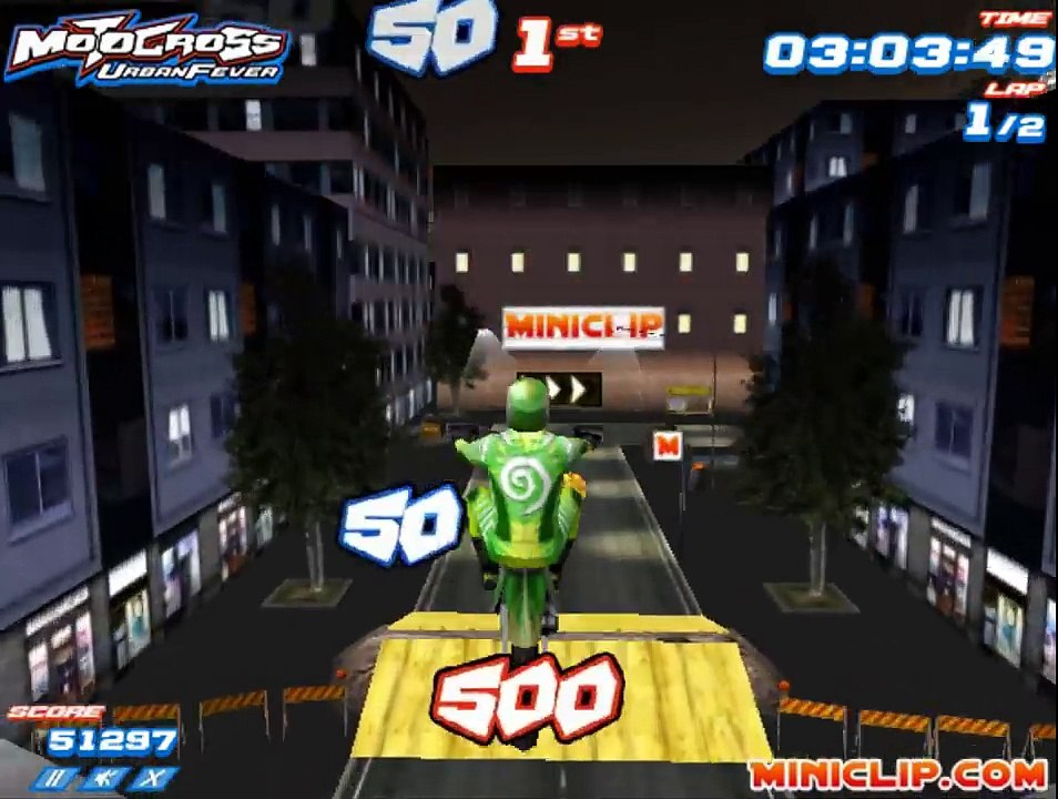 Motocross Urban Fever - Game Walkthrough (all 1-9 races)