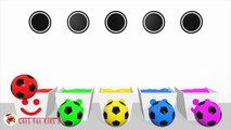 Colors For Children to Learn With Soccer Balls - Learn Colors With Balloons Balls For Kids