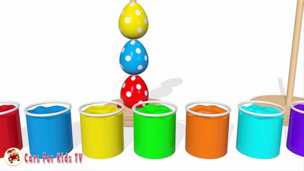 Colors for Children to Learn With Surprise Eggs Skewers - Learning Videos For Kids