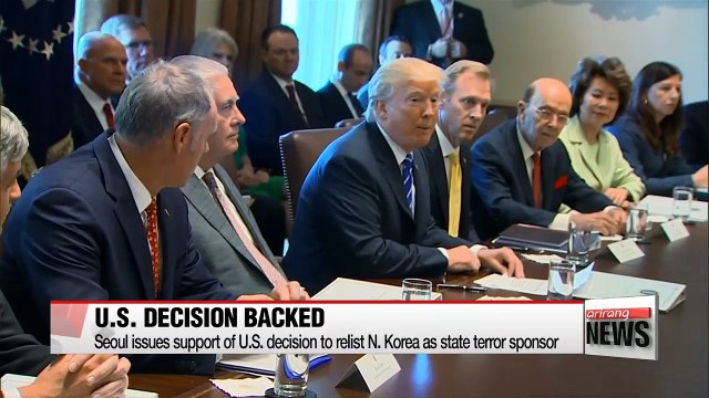 Seoul backs U.S. decision to relist North Korea as state terror sponsor