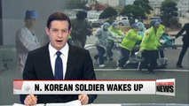 North Korean soldier who defected to South Korea wakes up