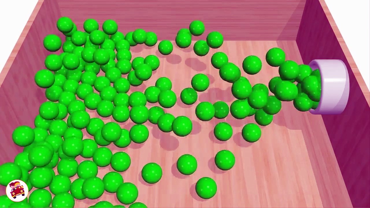 Learn Colors with Balloos Balls Trucks Toys for Children - A lot of 3D Color Balls for Kids Toddlers