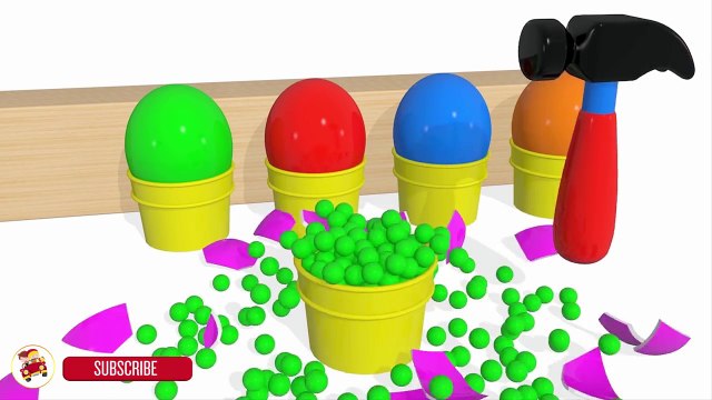 Learn Colors With Surprise Eggs Balloons Balls for Children - Kinetic Sand Surprise Tools