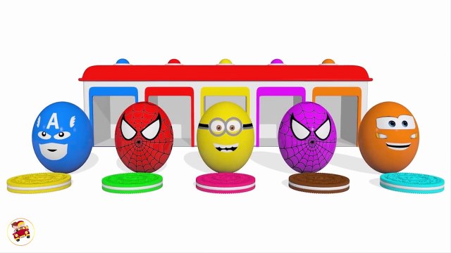 Learn Colors With Surprise Eggs Cookies Cream for Children - Teach Colours With Cookies for Kids