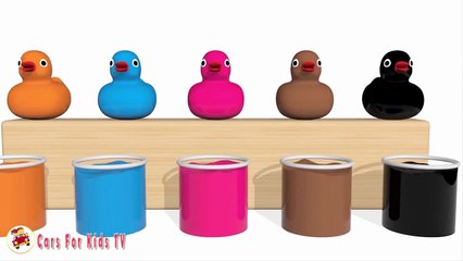 Learn Colors with Surprise Eggs Ducks for Children, Toddlers - Learn Colours For Kids With Ducks