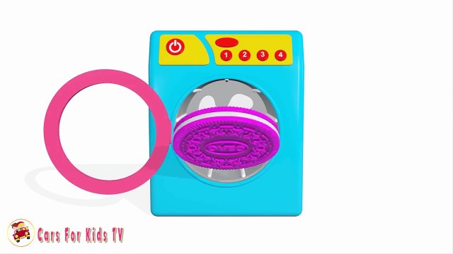 Learn Colors with Surprise Eggs Washing Machine for Children Toddlers - Colours With Cookies