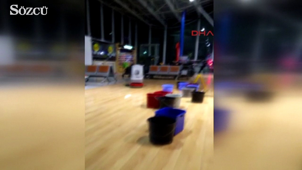 Hatay Havalimanı'nda ilginç görüntü