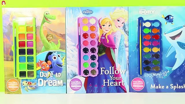 LIBROS PARA COLOREAR CON PINTURAS MAGICAS FROZEN Y DORY| Mundo de Juguetes