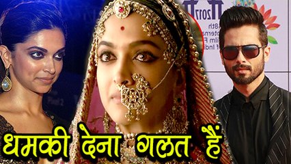 Shahid Kapoor REACTS On Threats Given To Deepika Padukone | Padmavati Controversy