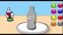 ✿ Learn Colors Coca Cola Bottle Surprise Eggs for Kid - Learning Colour children baby