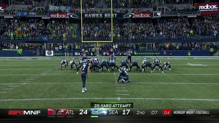 Seahawks' fake field goal backfires at end of first half