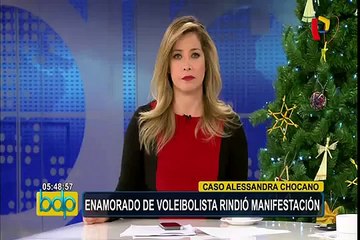Caso Alessandra Chocano: enamorado de voleibolista rindió manifestación