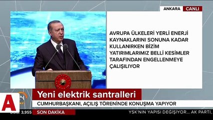 Cumhurbaşkanı Erdoğan: Enerji politikalarımızı baltalamak için uğraşıyorlar
