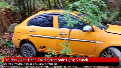 Yoldan Çıkan Ticari Taksi Şarampole Uçtu: 3 Yaralı