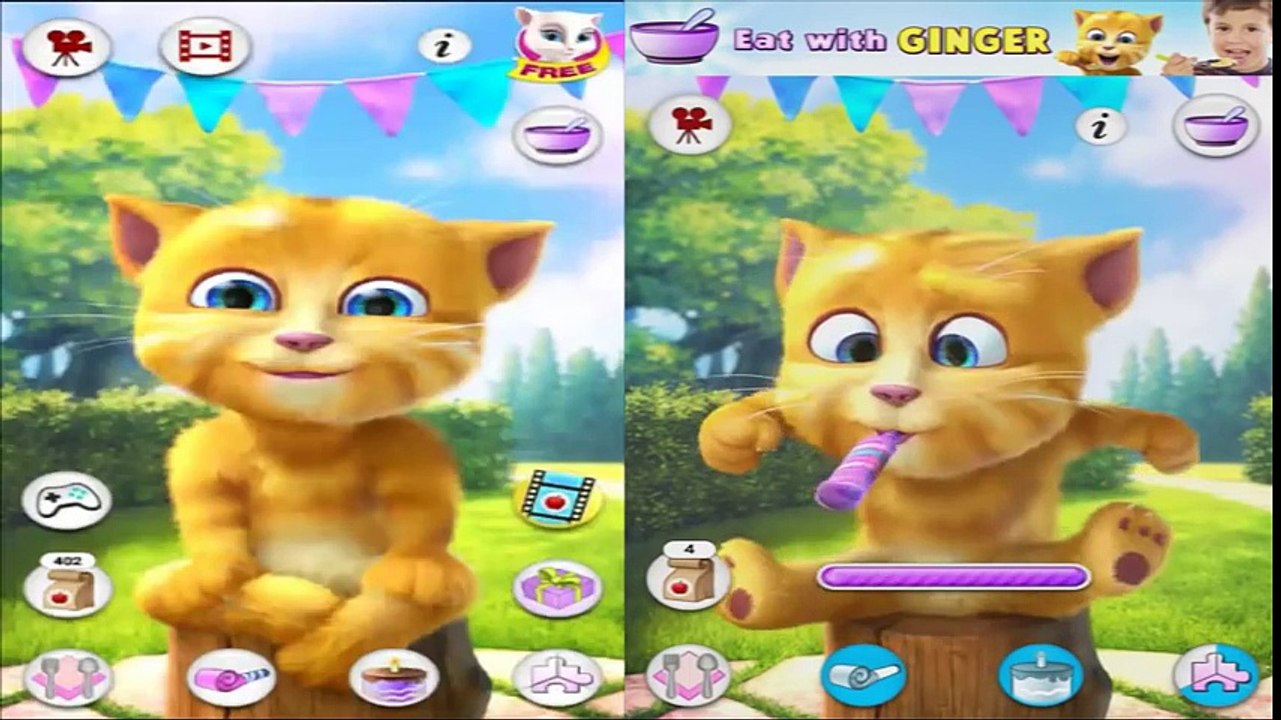 ✿Говорящий Кот Том и Котик Джинджер (Рыжик) часть 2 Детский игровой мультик от Kids Show