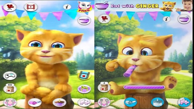 ✿Говорящий Кот Том и Котик Джинджер (Рыжик) часть 2 Детский игровой мультик от Kids Show