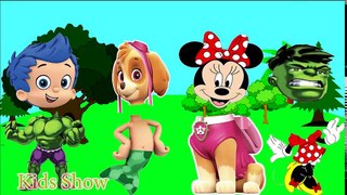 ✿ Wrong Heads Paw Patrol Mickey Mouse Bubble Guppies Superheroes Finger Family Nursery Rhymes ep.2