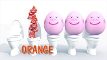 Learn Colors with Toilet Surprise Eggs Prank 3D for Kids Children Toddlers Babies - Toilet & Eggs